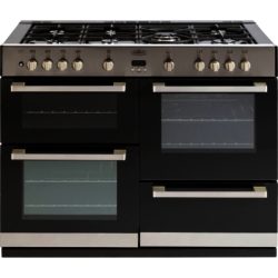 Belling DB4110G 110CM Wide Gas Range Cooker in Stainless Steel